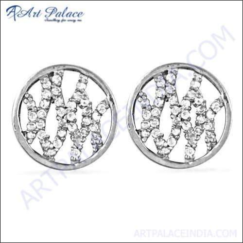 Fashion Accessories Cubic Zirconia Silver Earrings