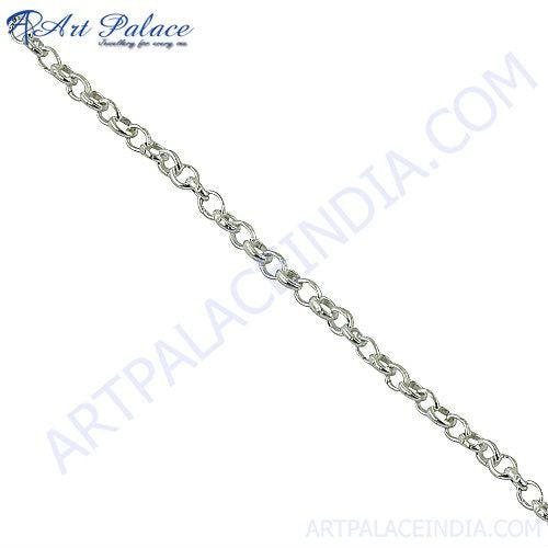 Fashion Silver Chains For Necklaces China Make With Clasp, 925 Sterling Silver Hand Finished Chains Adorable Silver Chains