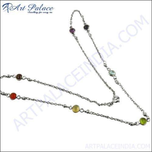 Fashionable & Newest Style African Amethyst, Blue Topaz, Citrine, Garnet & Iolite Silver Gemstone