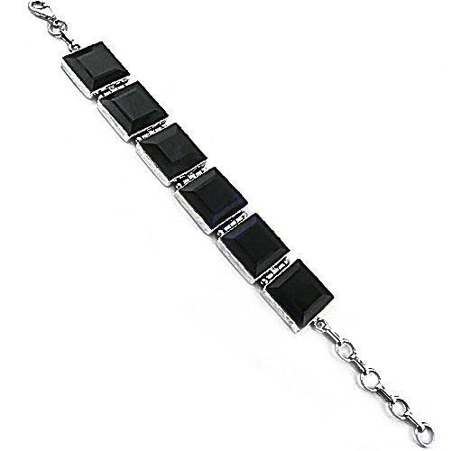 Fashionable Black Onyx Gemstone 925 Silver Bracelet Adorable Bracelet Graceful Bracelet
