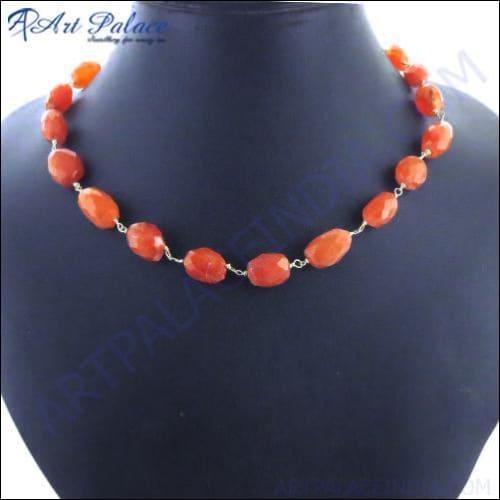 Fashionable Gemstone 925 Sterling Silver Necklace