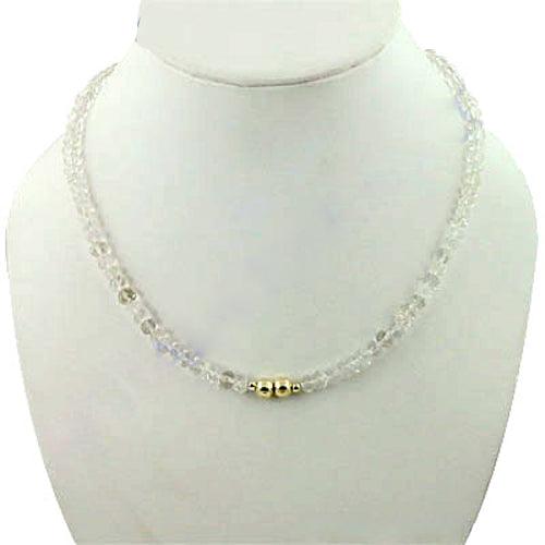 Fashionable Gemstone 925 Sterling Silver Necklace Glamours Beaded Necklace Brilliant Necklace