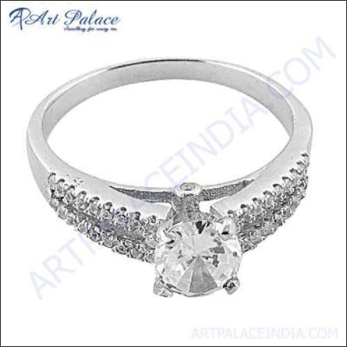 Fashionable Gemstone Silver Ring