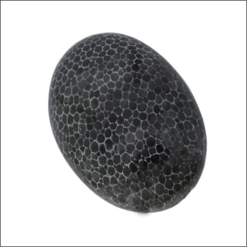 Favorite Black Snake Fossil Stone Natural Gemstones Oval Gemstones