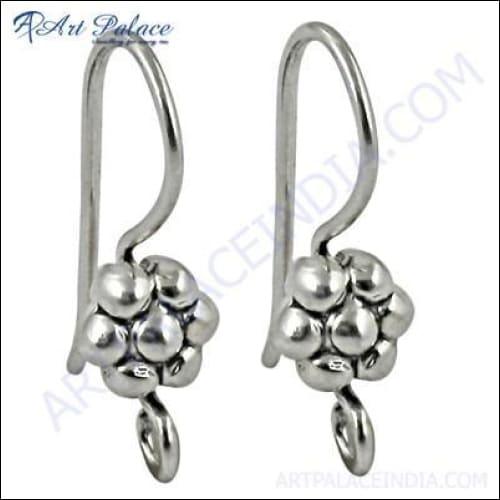 Flower Shape 925 Silver Earring Jewelry