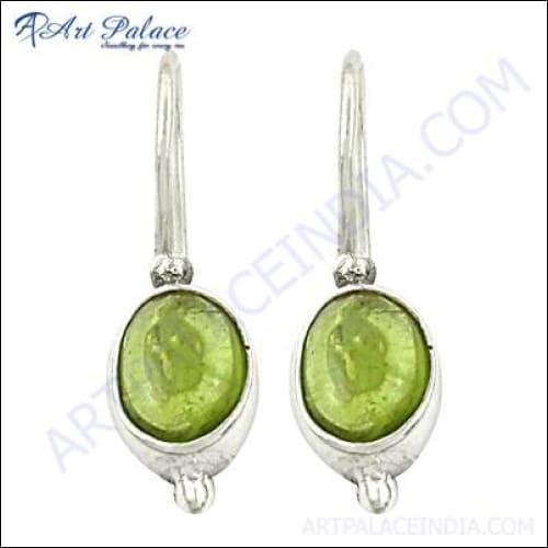 Gemstone Silver Earrings Jewelry For Women's, 925 Sterling Silver Jewelry Trendy Gemstone Earrings Handmade Earrings