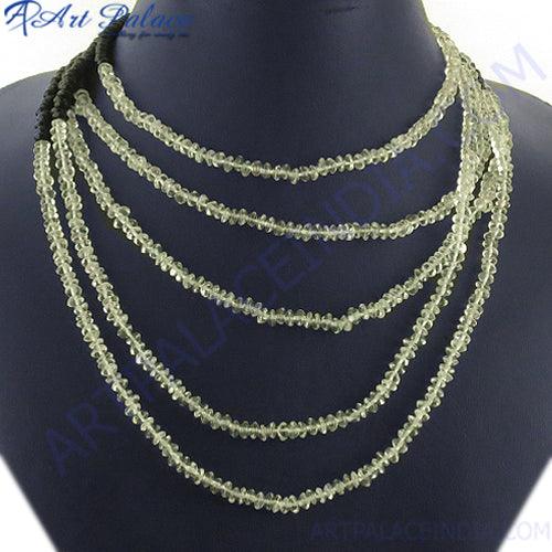 Girl's Wear Multi Stone Beads Sterling Silver Necklace Beaded Necklace Trendy Beads Necklace