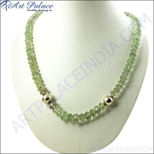 Girl's Wear Plain 925 Silver Necklace