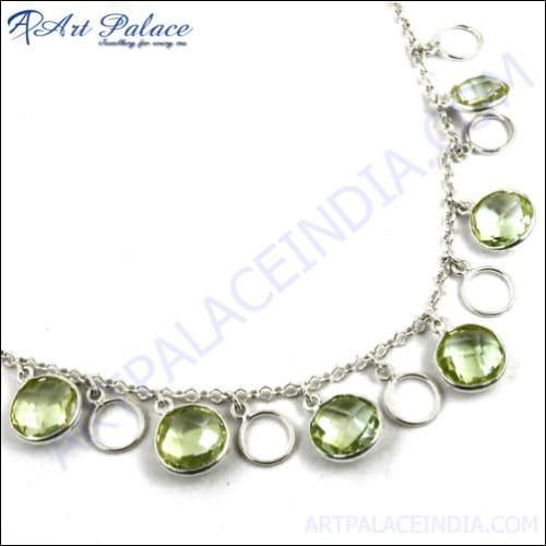Girl's Wear Plain 925 Sterling Silver Necklace.