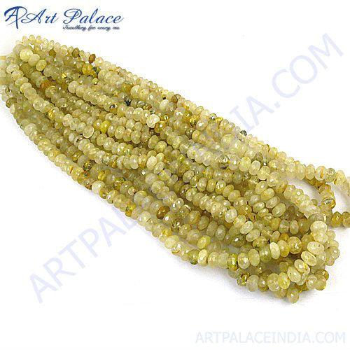 Golden Rutil Loose Gemstone Beads Strands, Hot!! Fashion Loose Gemstone For Silver Jewelry Golden Rutil Beads Strands Faceted Beads Strands