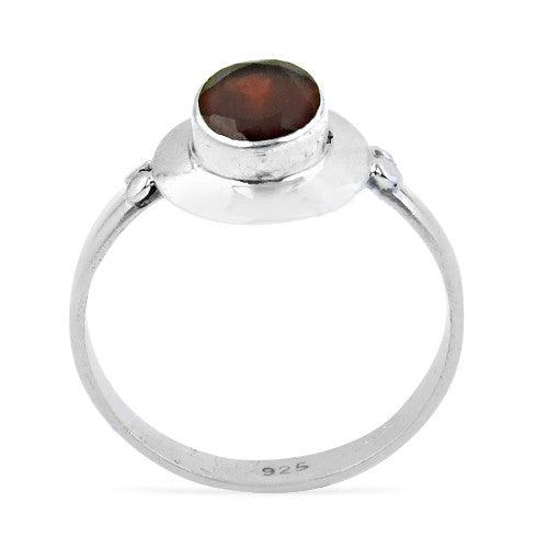 Gorgeous Garnet Gemstone 925 Silver Ring Oval Garnet Rings Latest Cutstone Rings
