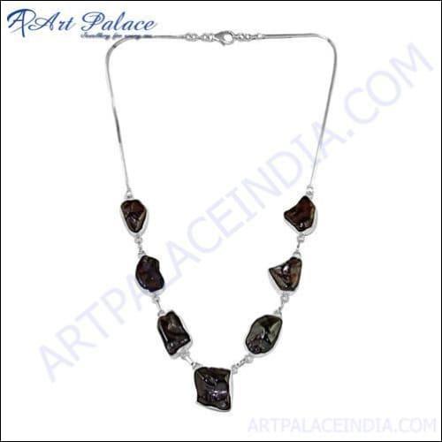 Graceful & Special Design Garnet Silver Gemstone Necklace Gemstone Necklace Ethnic Necklace