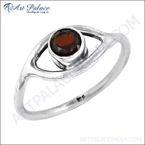 Graceful Fashionable Garnet Gemstone Silver Ring, 925 Sterling Silver Jewelry