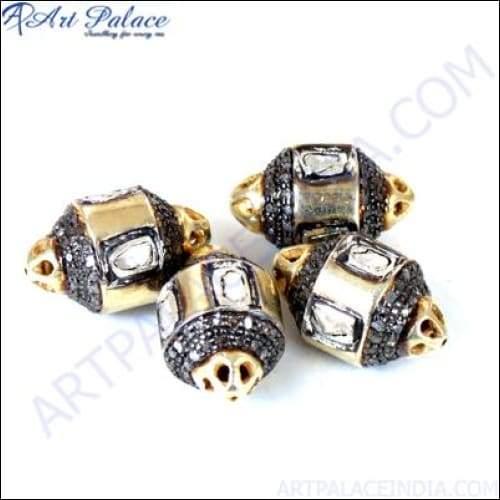Handmade Jewelry 925 Sterling Silver Jewelry components Victorian Diamond Components Latest Victorian Diamond Beads