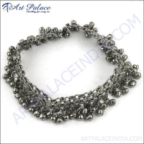 Heavy Bridel Wear German Silver Ankelets Adorable Silver Anklet Latest Silver Anklet