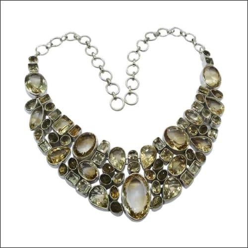 High-Class Multistone 925 Silver Necklace Graceful Necklace Fashion Necklace Comfortable Necklace Trendy Necklace