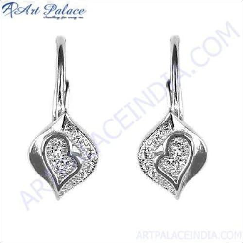 High Quality Cubic Zirconia Silver Earring