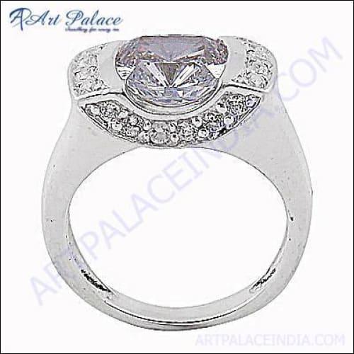 Hot! Dazzling Cubic Zirconia Gemstone Silver Ring Comfortable Cz Rings Cz Silver Rings