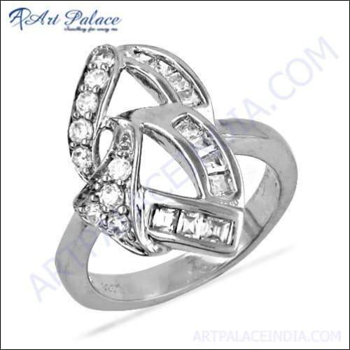 Hot! Dazzling Cubic Zirconia Gemstone Silver Rings