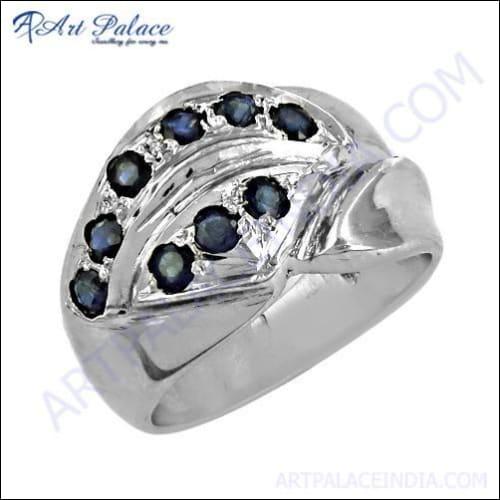 Hot! Dazzling Iolite Gemstone Silver Ring, 925 Sterling Silver Jewelry