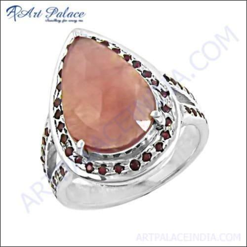 Hot! Dazzling Ruby Gemstone Silver Ring, 925 Sterling Silver Jewelry