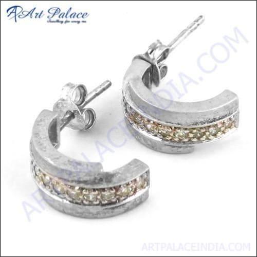 HOT!!! Luxury Cubic Zirconia Gemstone Silver Earrings