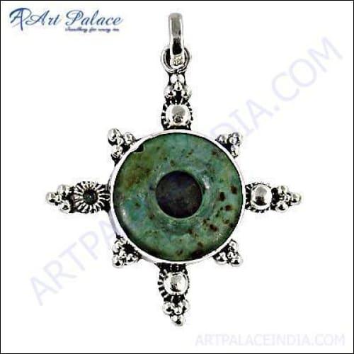 HOT!!! Luxury Fashion Turquoise Gemstone Silver Pendant