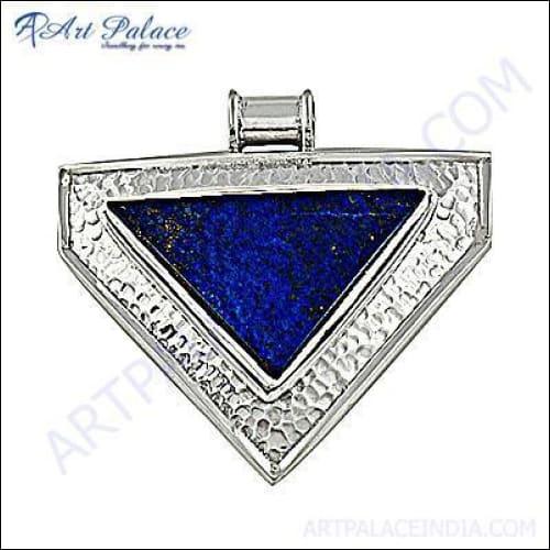 HOT!!! Luxury Lapis Lazuli Gemstone Silver Pendant