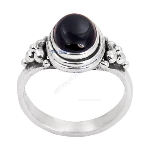 Hot Sale Black Onyx Gemstone Silver Ring, 925 Sterling Silver Jewelry