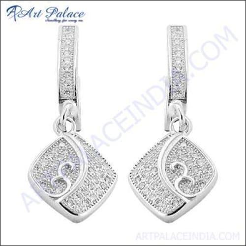 Hot Sale Cubic Zirconia Silver Earring