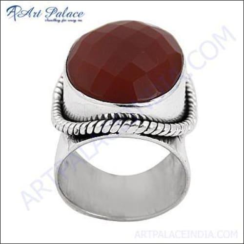 Hot Sale Silver jewelry Wholesalers ,Gemstone silver jewelry Red Onyx Ring