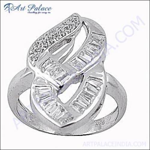 Hot Style Cubic Zirconia Gemstone Silver Ring Fabulous Cz Rings 925 Silver Cz Rings Coolest Cz Rings