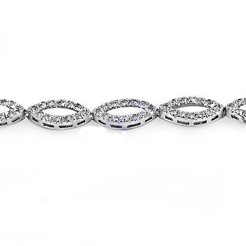 Imperial Cubic Zirconia Gemstone Silver Bracelet Impressive Cz Bracelet Solid Cz Bracelet