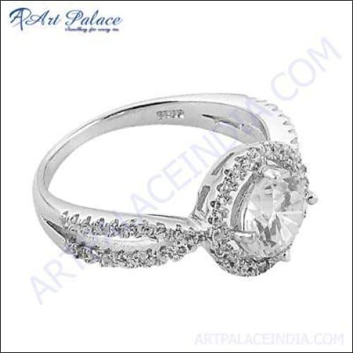 Impressive Cubic Zirconia 925 Silver Ring