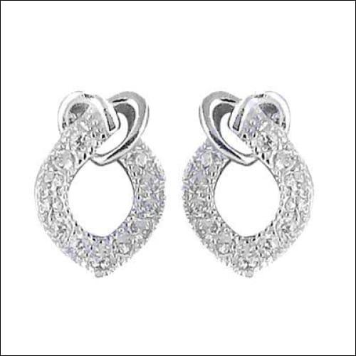 Impressive Cubic Zirconia Silver Earring