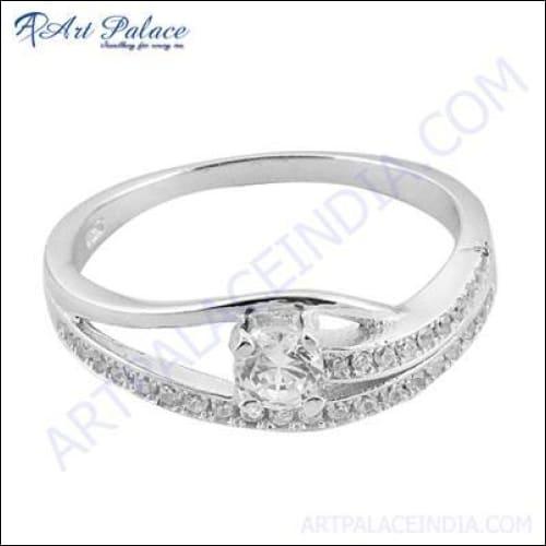 Impressive Cubic Zirconia Silver Ring