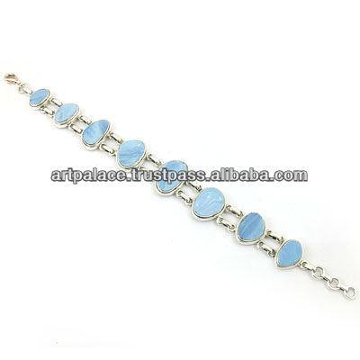 Impressive Fire Opal Silver Gemstone Bracelet Opal Stone Bracelet Fashionable Bracelet