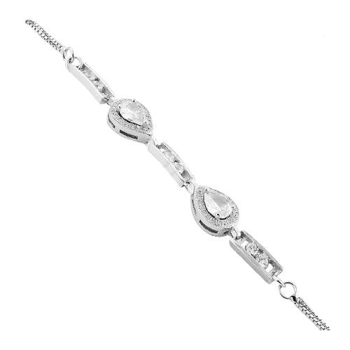 Indian Cubic Zirconia Gemstone Silver Bracelet Fantastic Cz Bracelet Glamours Cz Bracelet