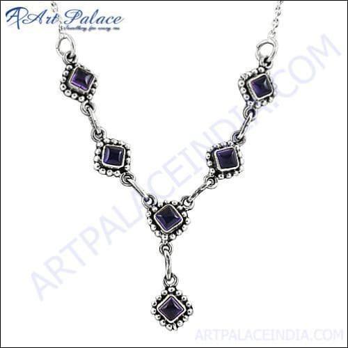 Indian Designer African Amethyst Necklace