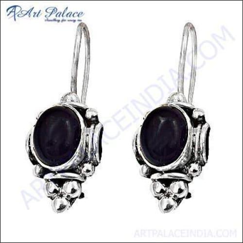 Indian Designer Amethyst Gemstone 925 Silver Earrings Gemstone Earrings Awesome Earrings