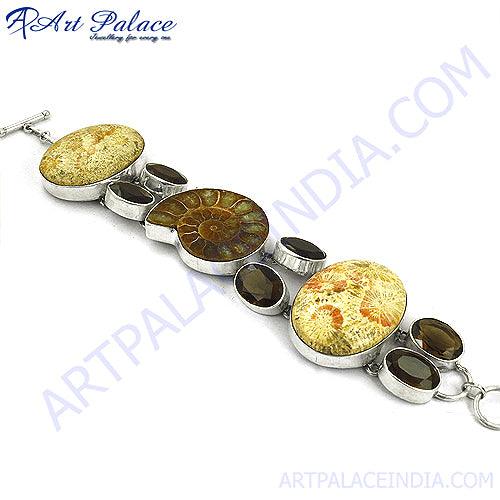Indian Multi Stone Silver Bracelet Adorable Bracelet Splendid Bracelet