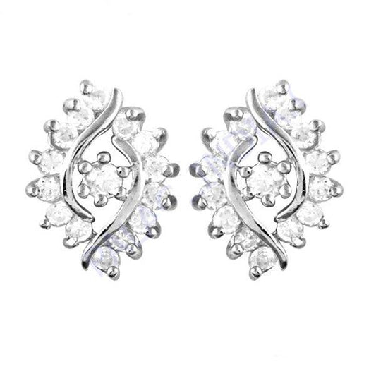 Indian Touch Cubic Zircon Gemstone 925 Sterling Silver Earrings Pretty Cz Earring Trendy Cz Earring