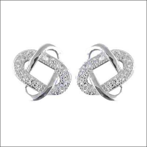 Ingenious Cubic Zirconia Gemstone Silver Earrings