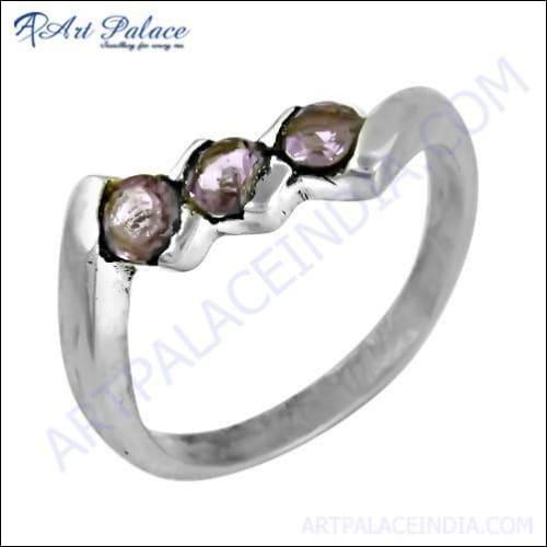 Lastest Luxury Amethyst Gemstone 925 Silver Ring