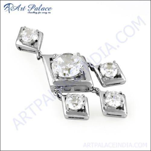 Lastest Luxury Cubic Zirconia Gemstone 925 Silver Pendant