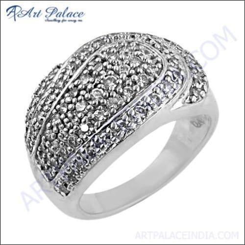 Lastest Luxury Cubic Zirconia Gemstone 925 Silver Ring