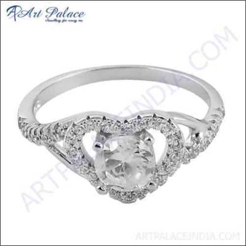 Lastest Luxury Cubic Zirconia Gemstone Silver Ring