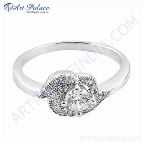 Latest 925 Sterling Cubic Zirconia Silver Ring