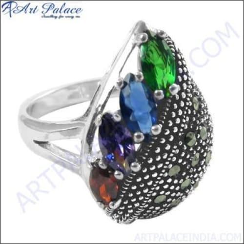 Latest 925 Sterling Gemstone Silver Ring