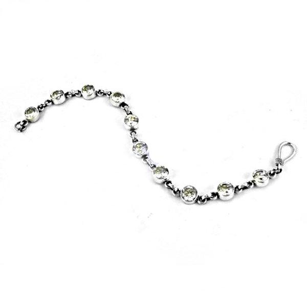 Latest Arrival Cubic Zircon Gemstone 925 Sterling Silver Bracelet Jewelry Solid Silver Gemstone Bracelet Cz Silver Bracelet Adjustable Cz Bracelet